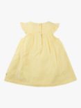 Frugi Baby Devon Dandelion Seersucker Body Dress, Yellow/Multi, Yellow/Multi