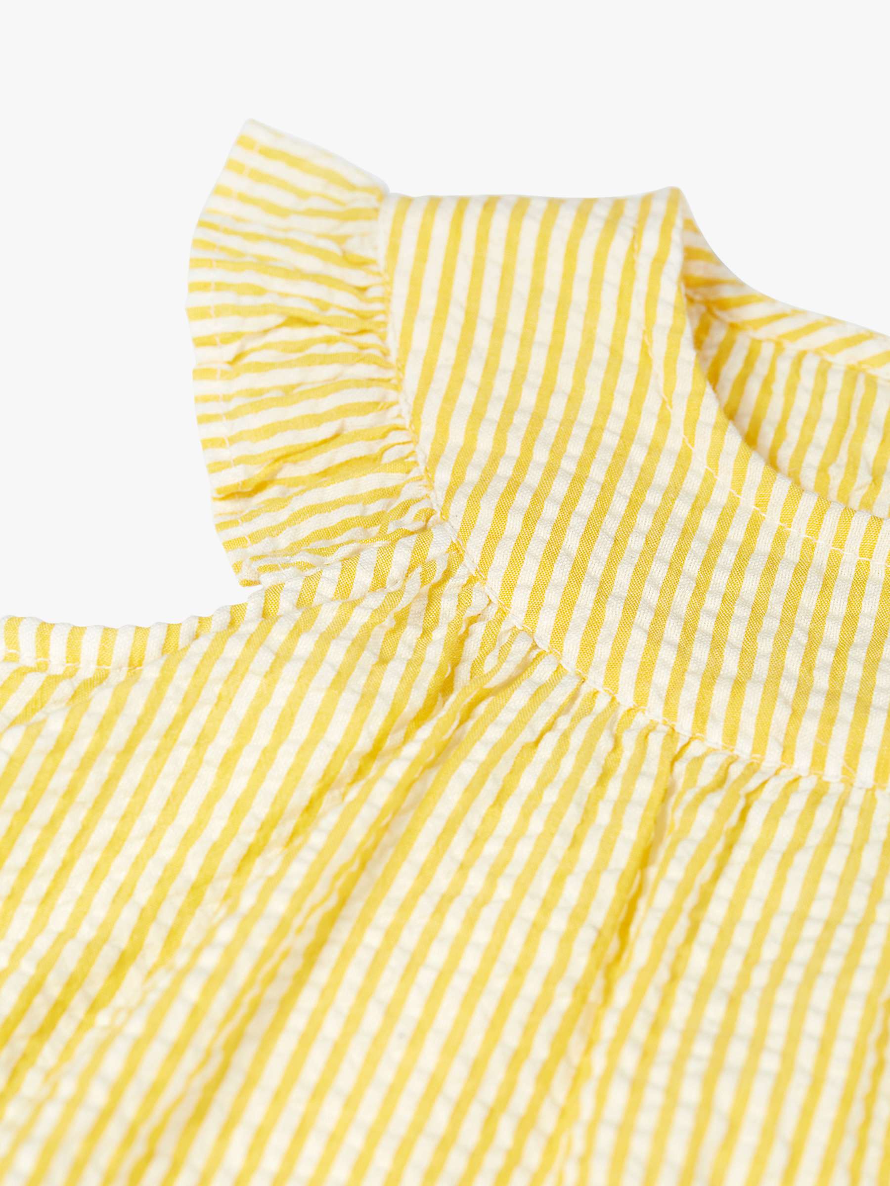 Buy Frugi Baby Devon Dandelion Seersucker Body Dress, Yellow/Multi Online at johnlewis.com