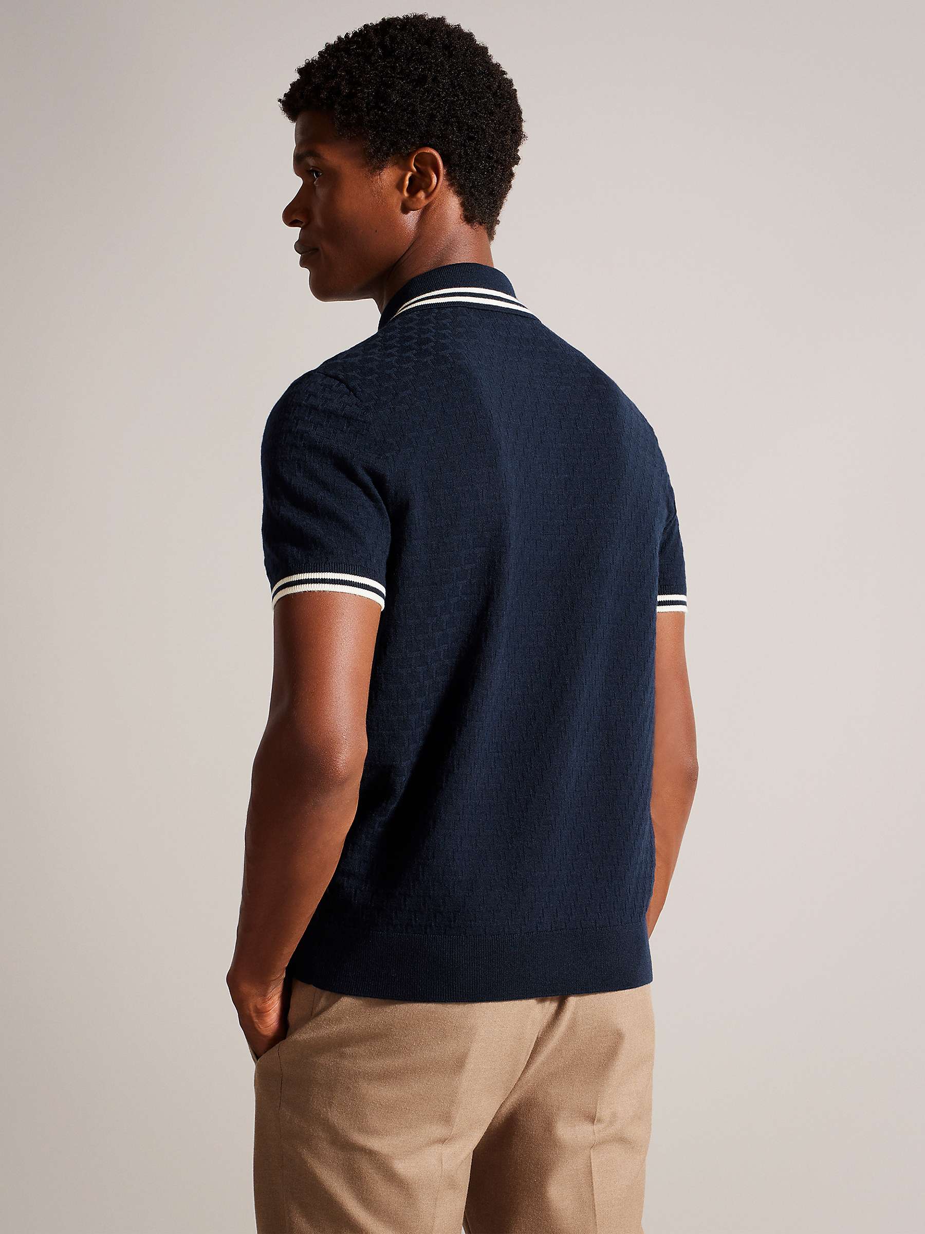 Buy Ted Baker Mahani Short Sleeve T Stitched Half Zip Polo Shirt Online at johnlewis.com