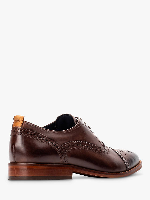 Base London Cast Washed Brogue Shoes, Brown