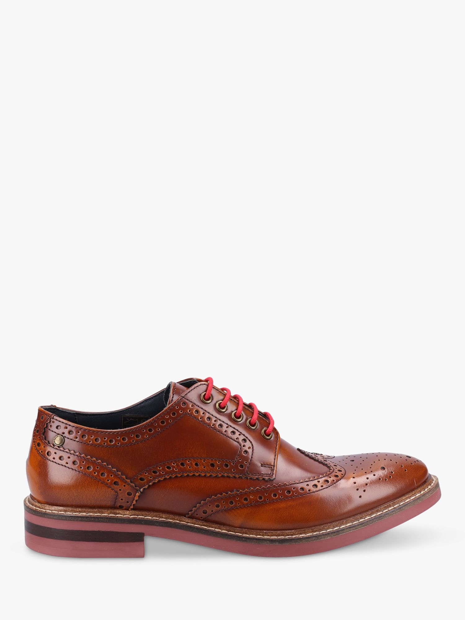 Base London Woburn Leather Derby Shoes, Tan, 6