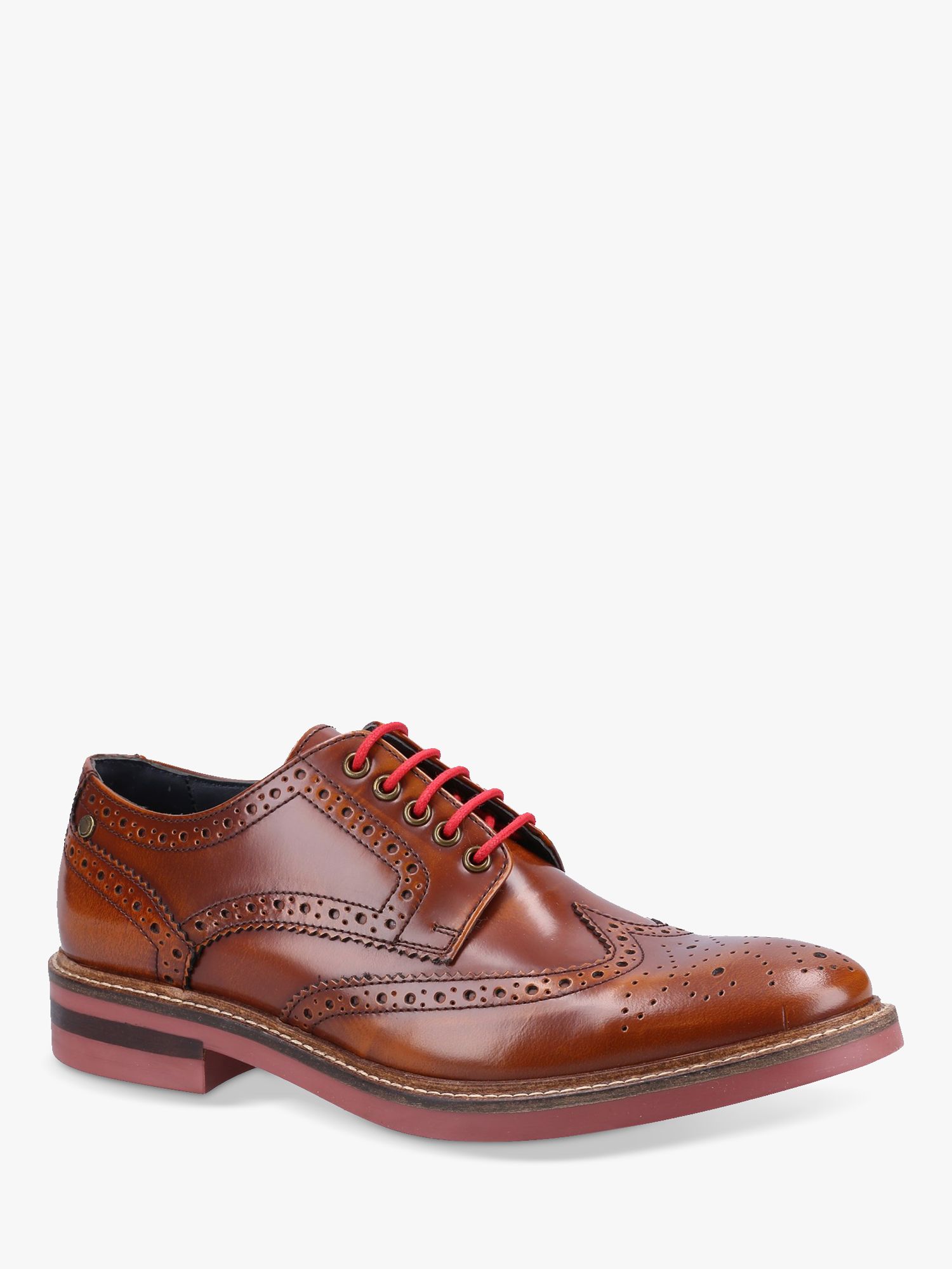 Base London Woburn Leather Derby Shoes, Tan, 6