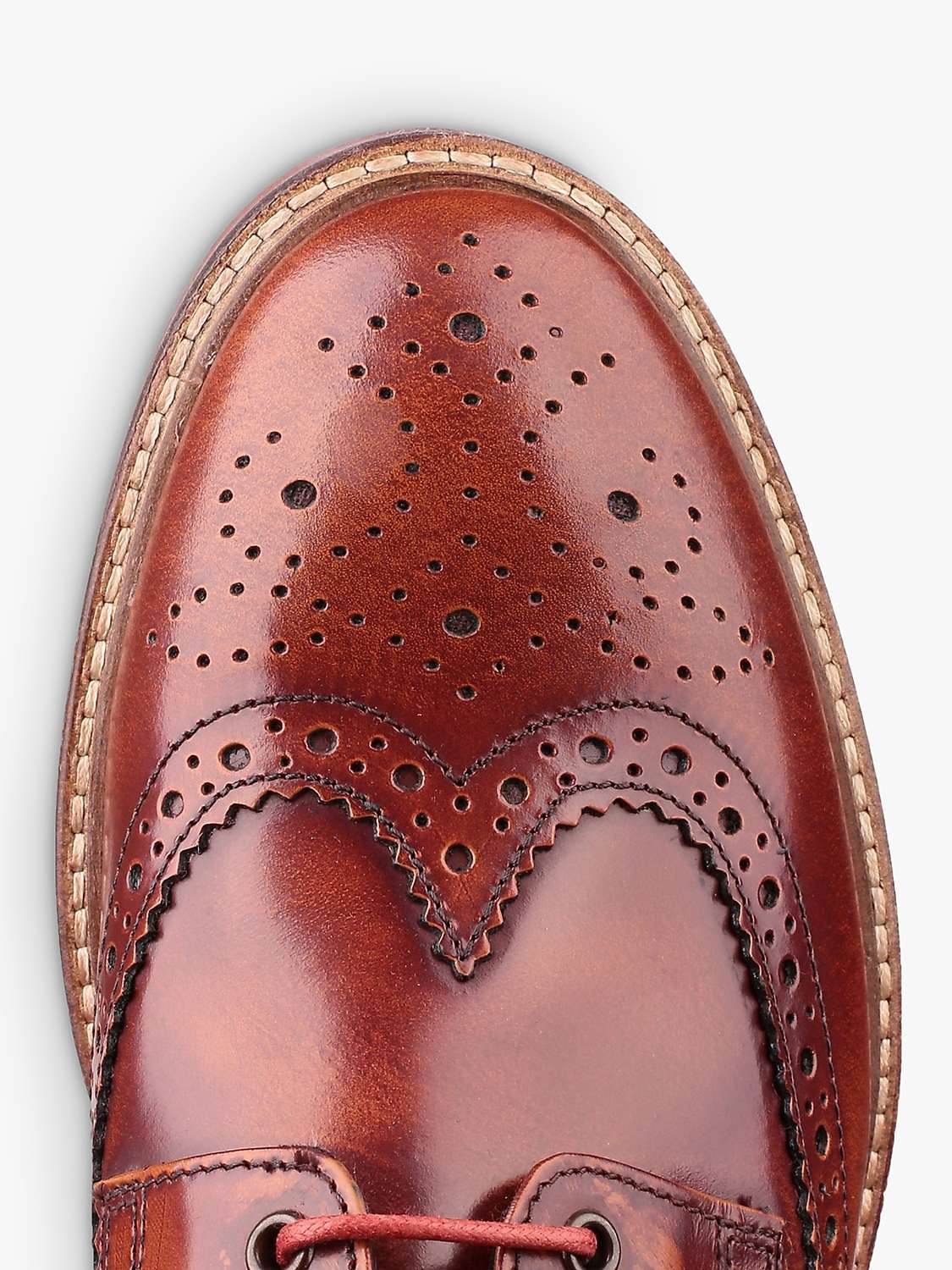Buy Base London Woburn Leather Derby Shoes, Tan Online at johnlewis.com