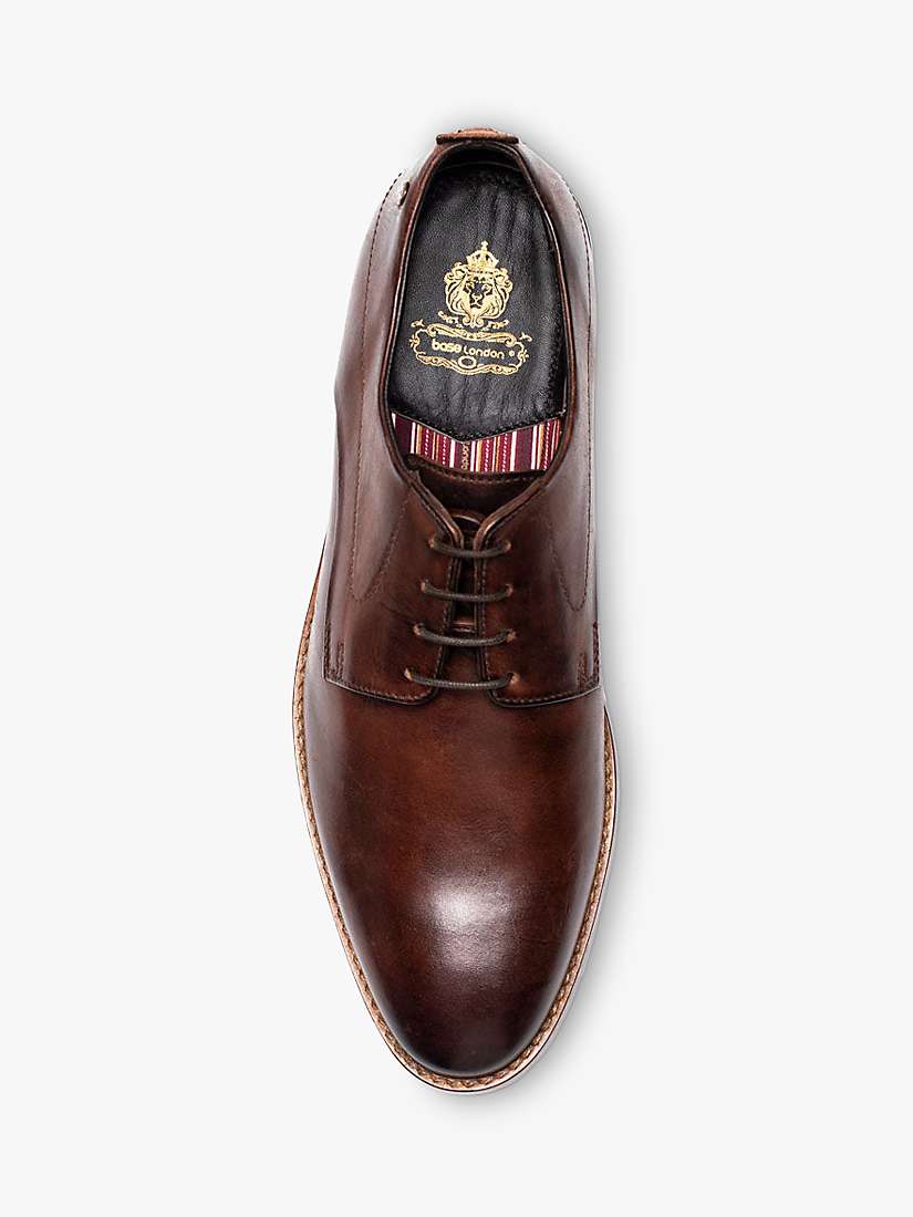 Buy Base London Script Washed Leather Oxford Shoes, Brown Online at johnlewis.com