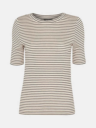 Whistles Slim Fit Stripe T-Shirt, Navy/Off White