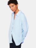 Whistles Relaxed Fit Linen Shirt, Blue