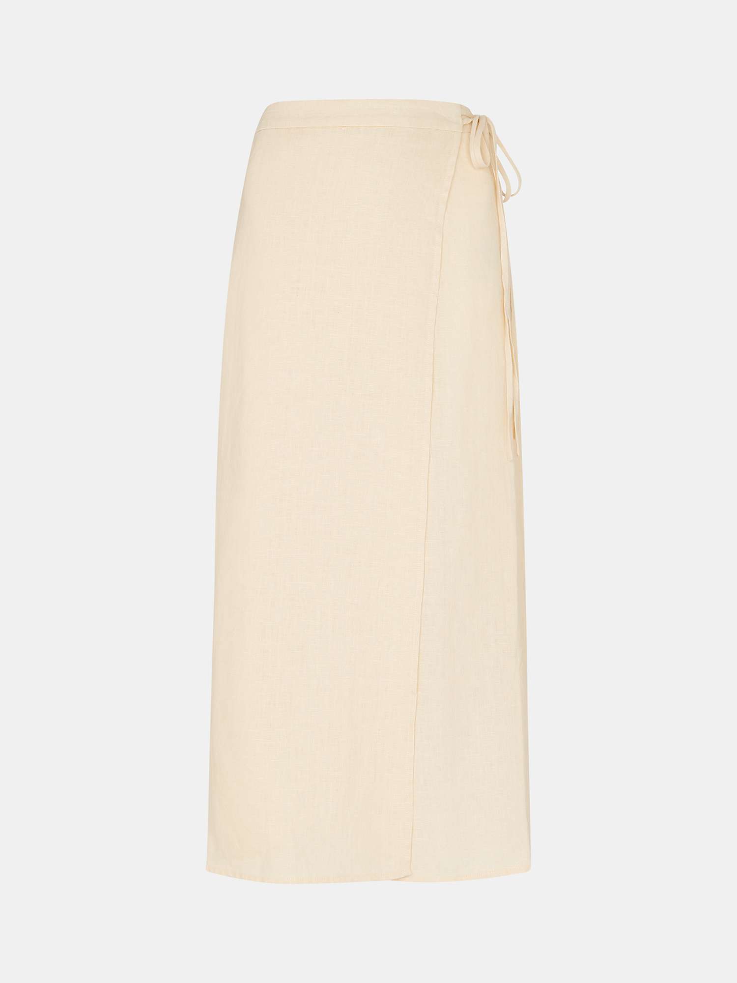 Buy Whistles Linen Wrap Midaxi Skirt, Ivory Online at johnlewis.com