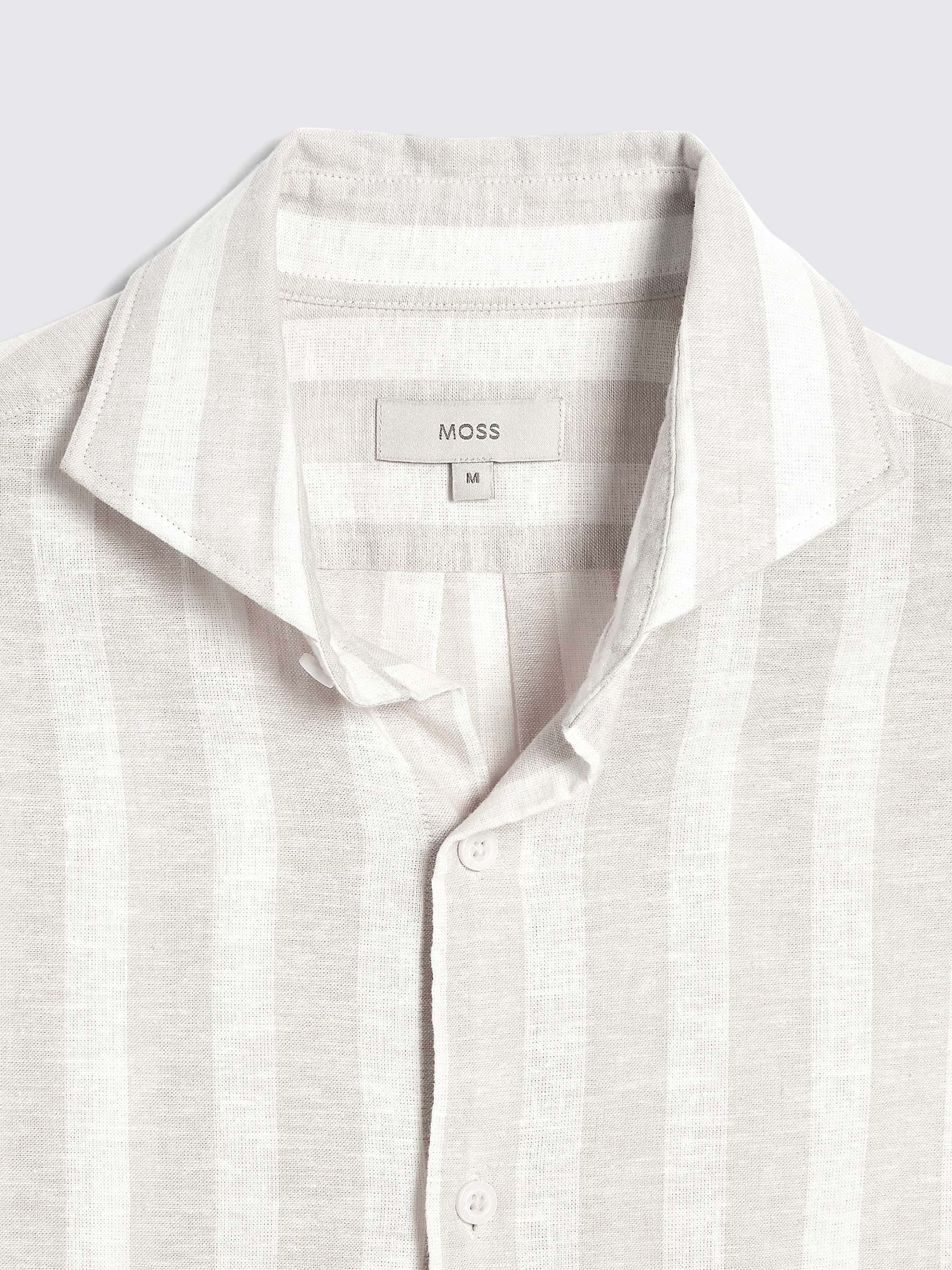 Buy Moss Linen Blend Bengal Stripe Shirt Online at johnlewis.com