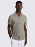 Moss Knitted Cuban Collar Shirt, Beige