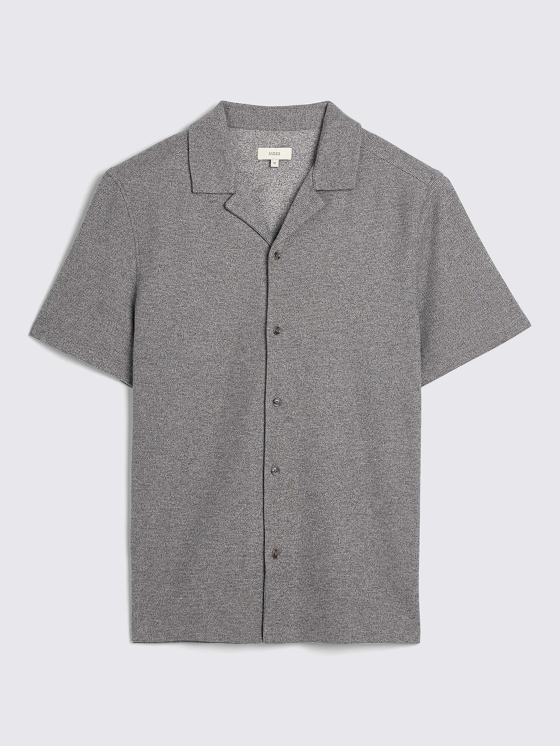 Buy Moss Knitted Cuban Collar Shirt, Beige Online at johnlewis.com
