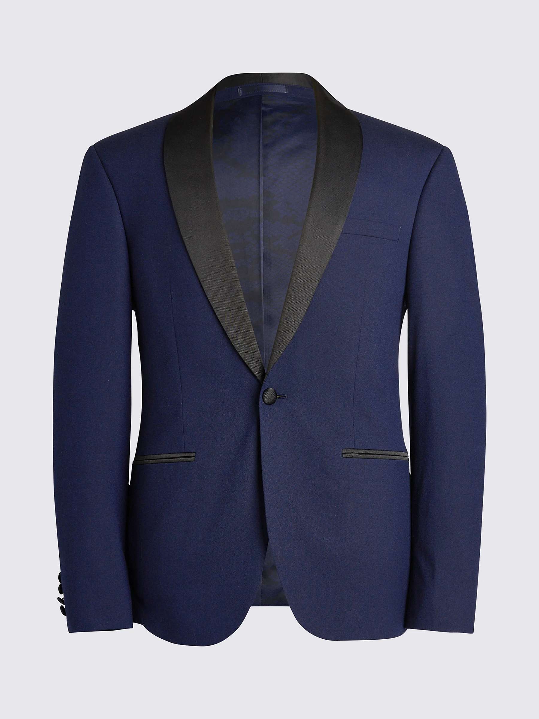 Buy Moss Slim Fit Shawl Collar Tuxedo Jacket, Blue Online at johnlewis.com
