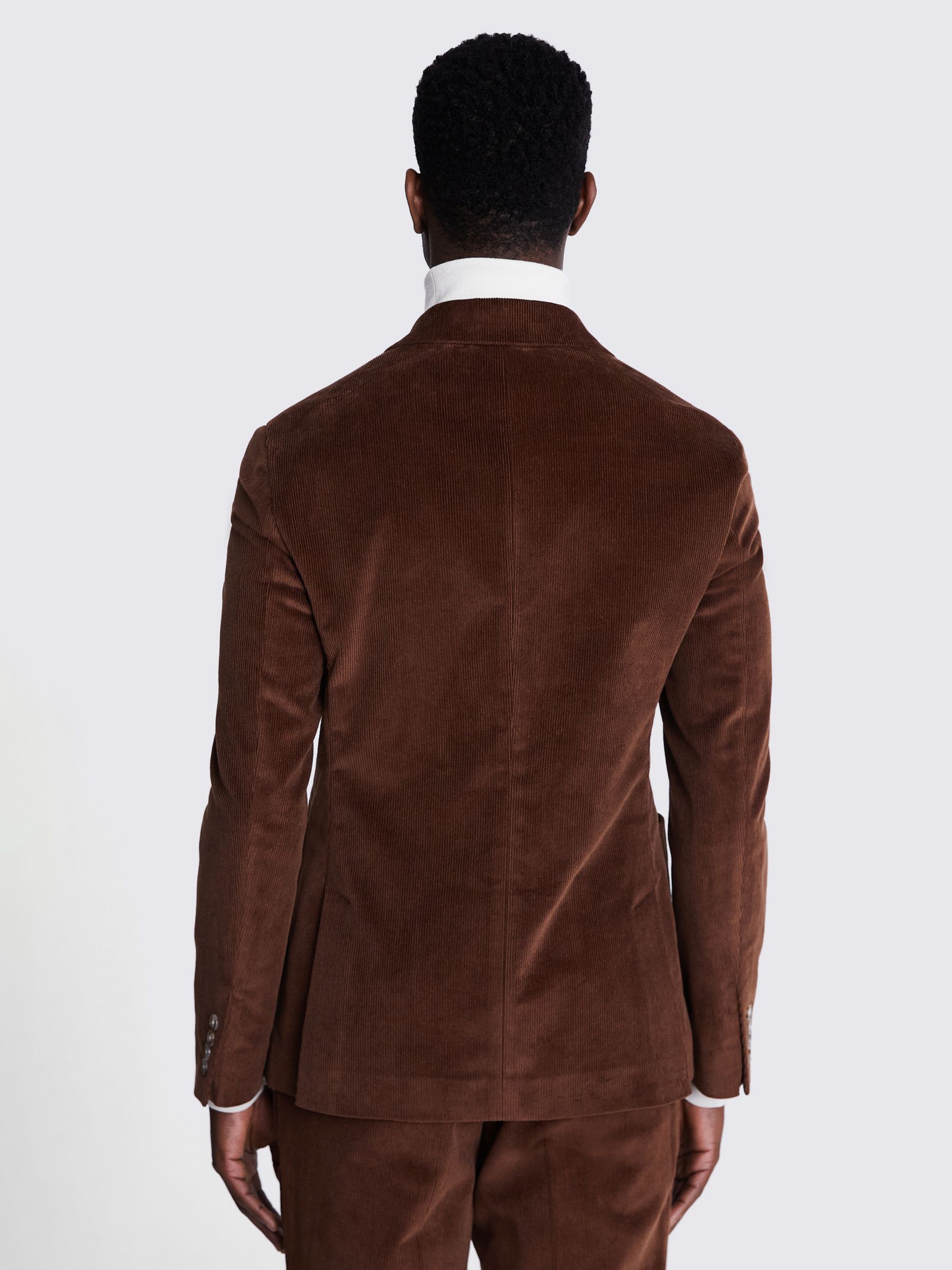 Buy Moss Slim Fit Double Breasted Corduroy Suit Jacket, Copper Online at johnlewis.com