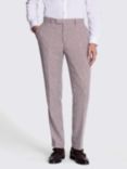 Moss Slim Fit Houndstooth Suit Trousers, Copper/White
