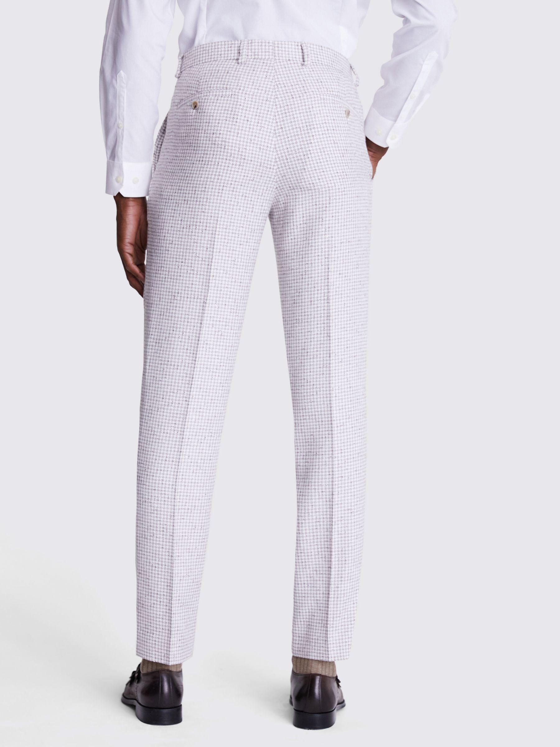 Buy Moss Tailored Houndstooth Trousers, Beige Online at johnlewis.com