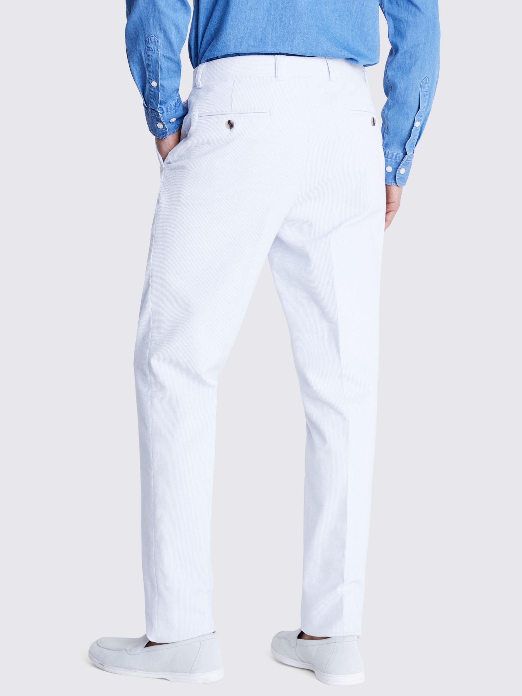 Buy Moss Tailored Fit Corduroy Suit Trousers, Light Blue Online at johnlewis.com
