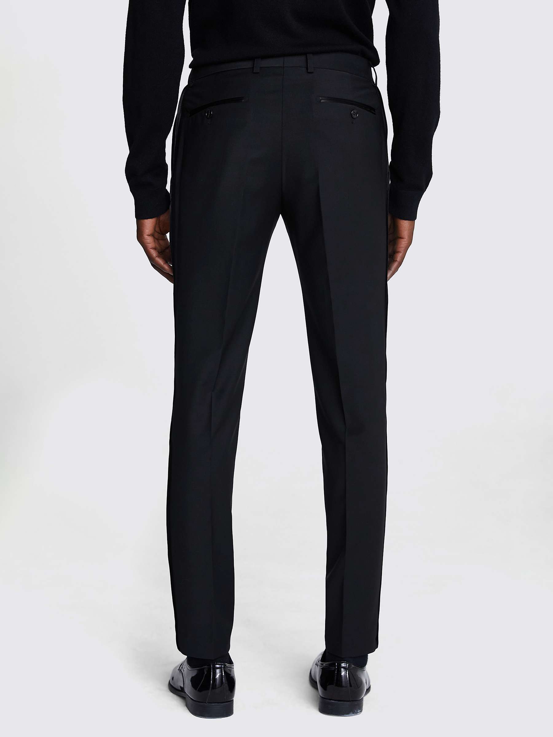 Buy Moss Tailored Wool Blend Dress Trousers, Black Online at johnlewis.com
