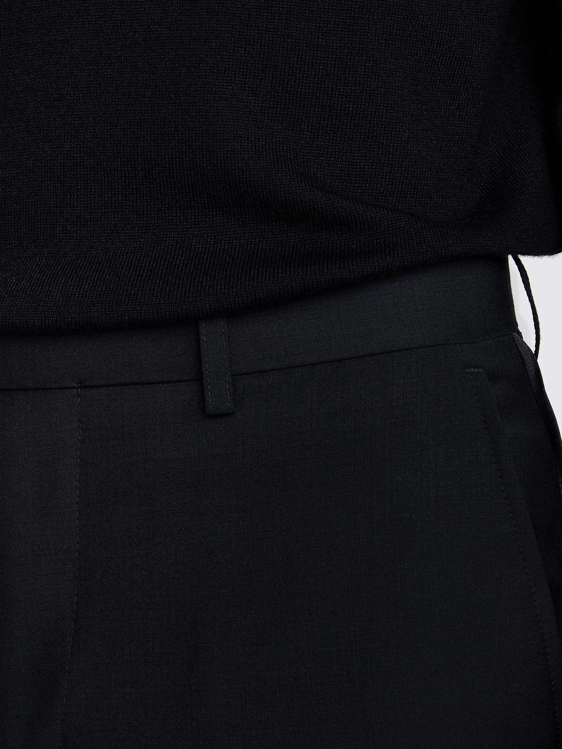 Buy Moss Tailored Wool Blend Dress Trousers, Black Online at johnlewis.com