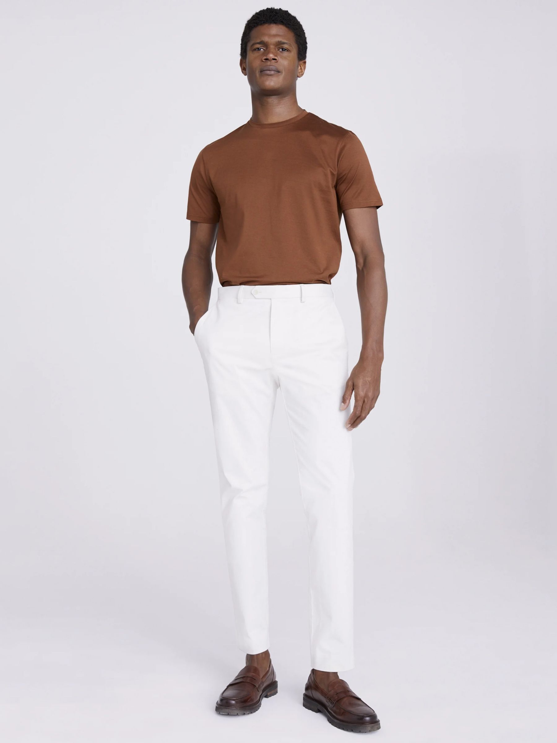 Buy Moss Slim Fit Organic Cotton Stretch Chinos Online at johnlewis.com