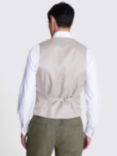 Moss Slim Fit Herringbone Tweed Waistcoat, Sage