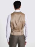Moss Italian Wool Blend Tailored Fit Waistcoat, Brown