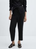 Mango Linen Cropped Trousers