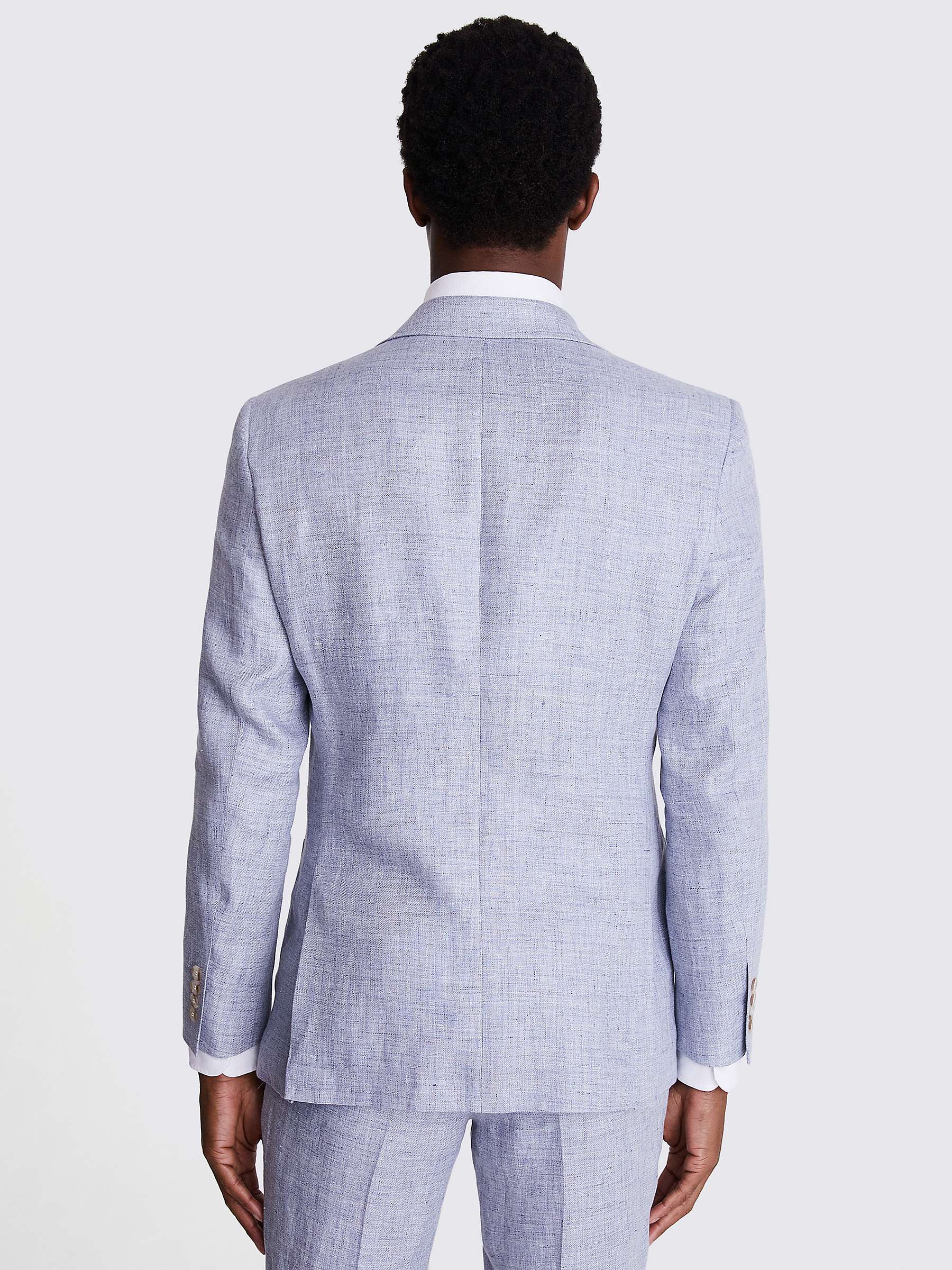 Buy Moss Tailored Linen Suit Jacket, Light Blue Online at johnlewis.com