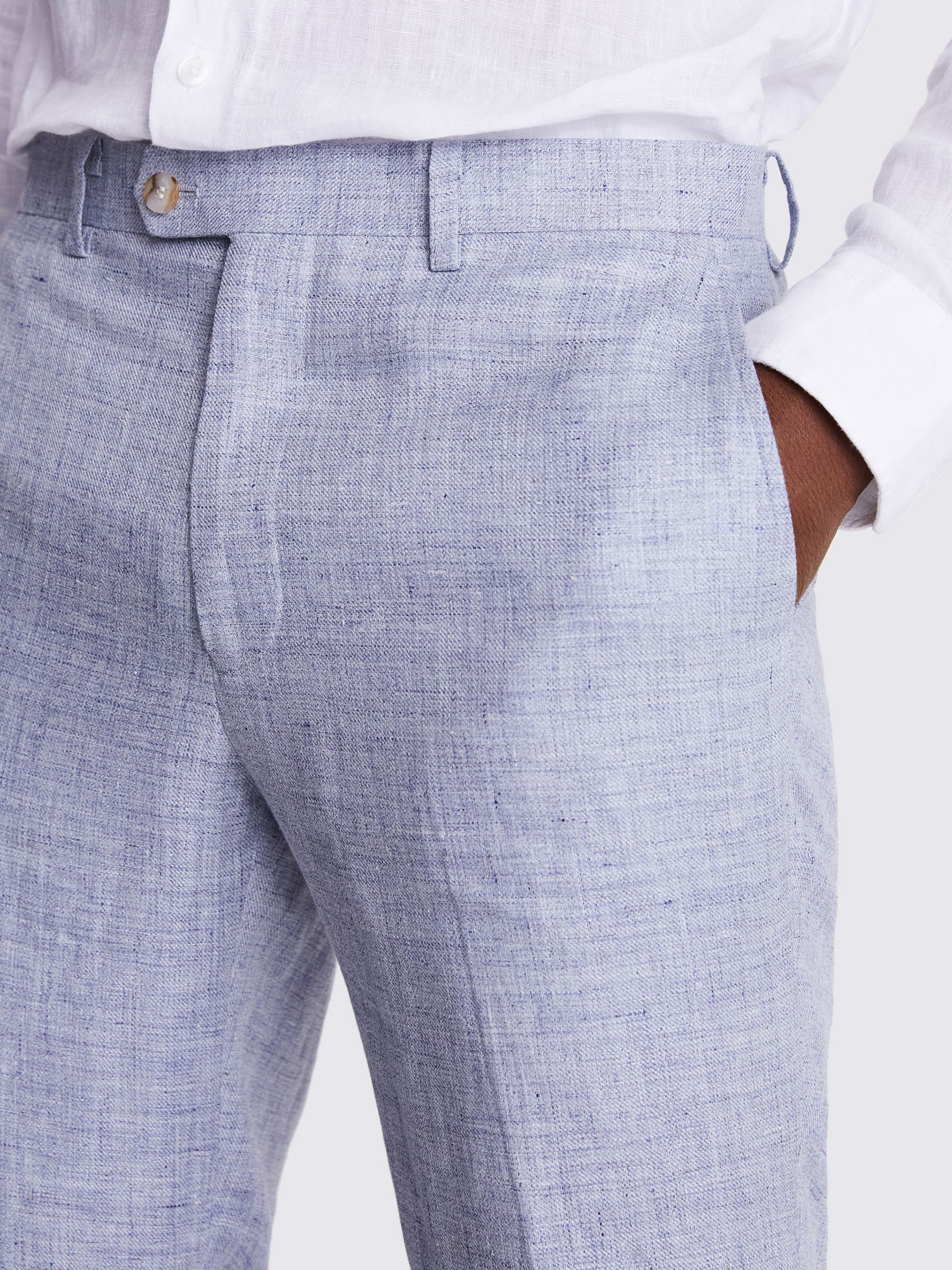 Buy Moss Tailored Fit Linen Trousers Online at johnlewis.com