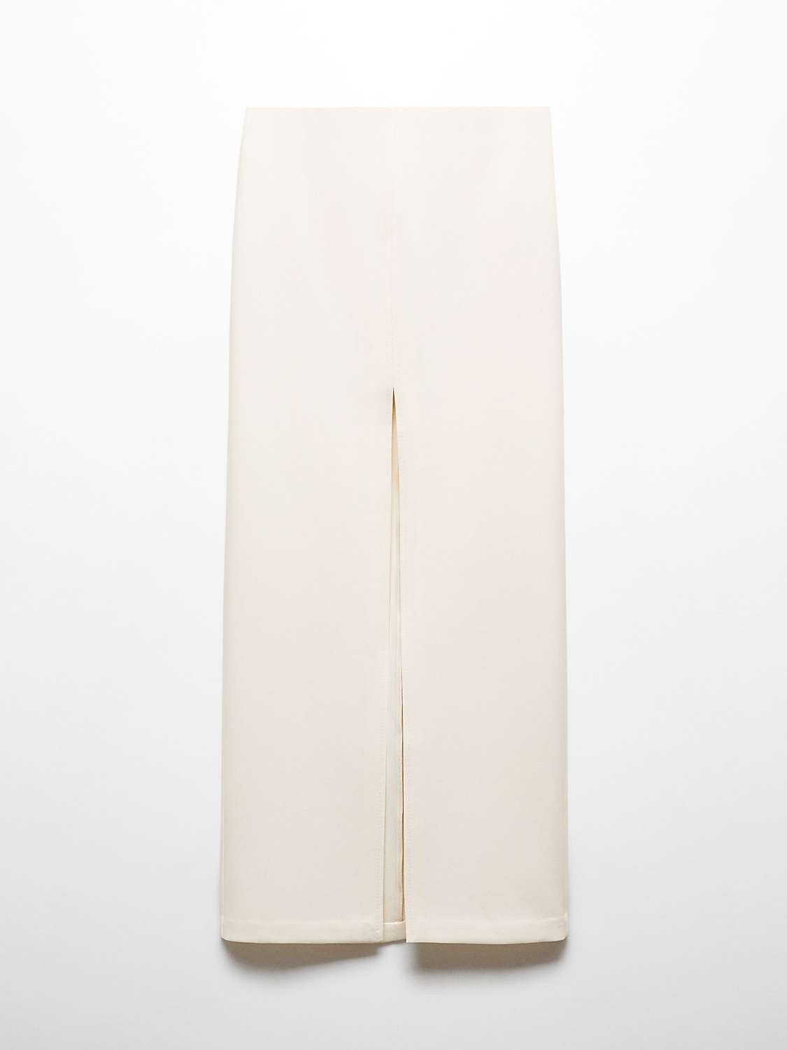Buy Mango Glass Slit Maxi Skirt, Light Beige Online at johnlewis.com