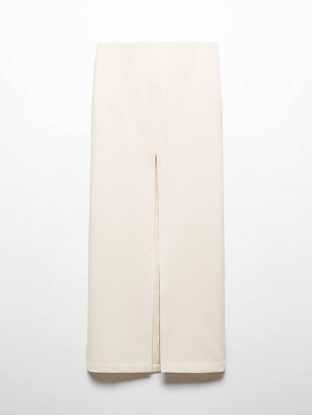 Mango Glass Slit Maxi Skirt, Light Beige