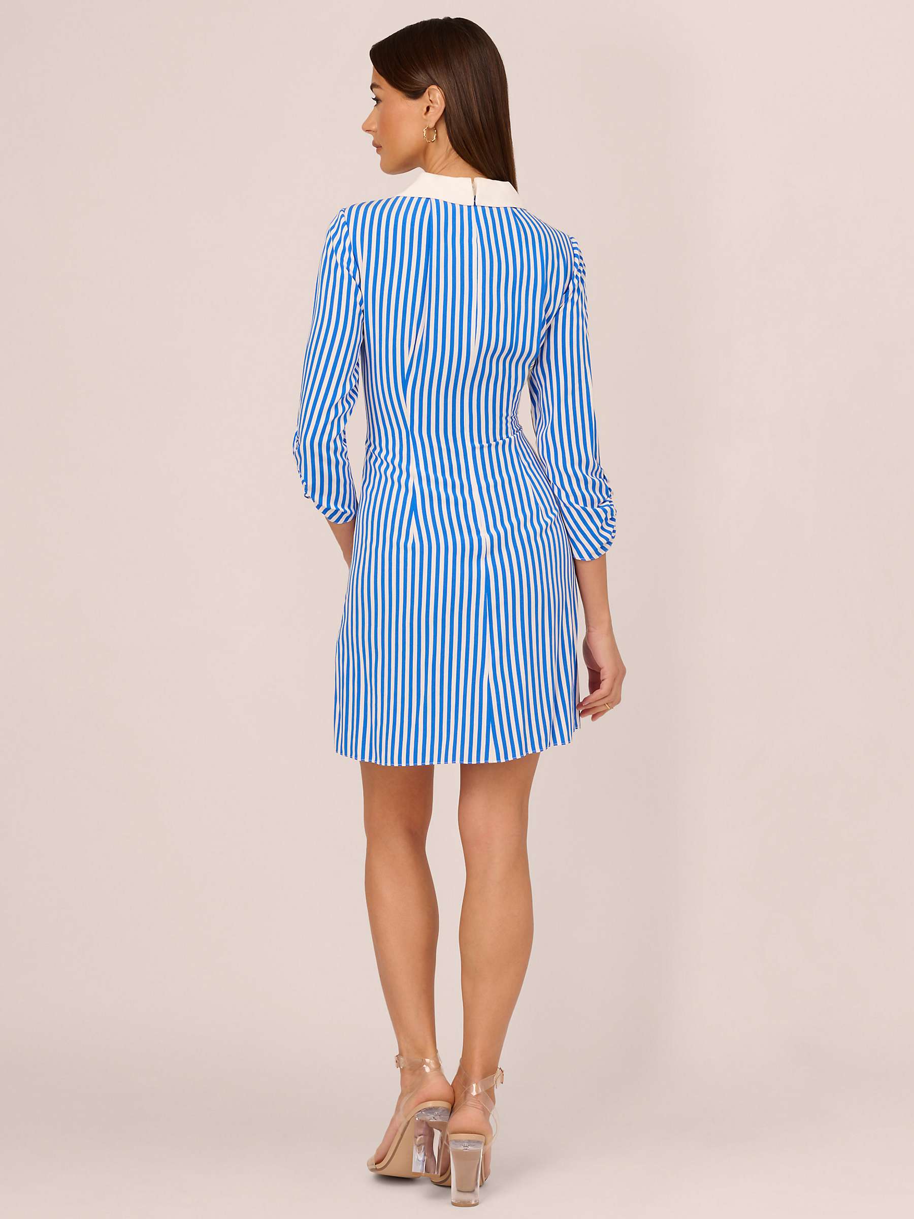 Buy Adrianna by Adrianna Papell Stripe Print Mini Twist Dress, Blue/White Online at johnlewis.com