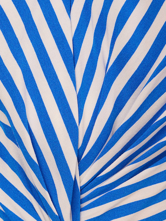 Adrianna by Adrianna Papell Stripe Print Mini Twist Dress, Blue/White