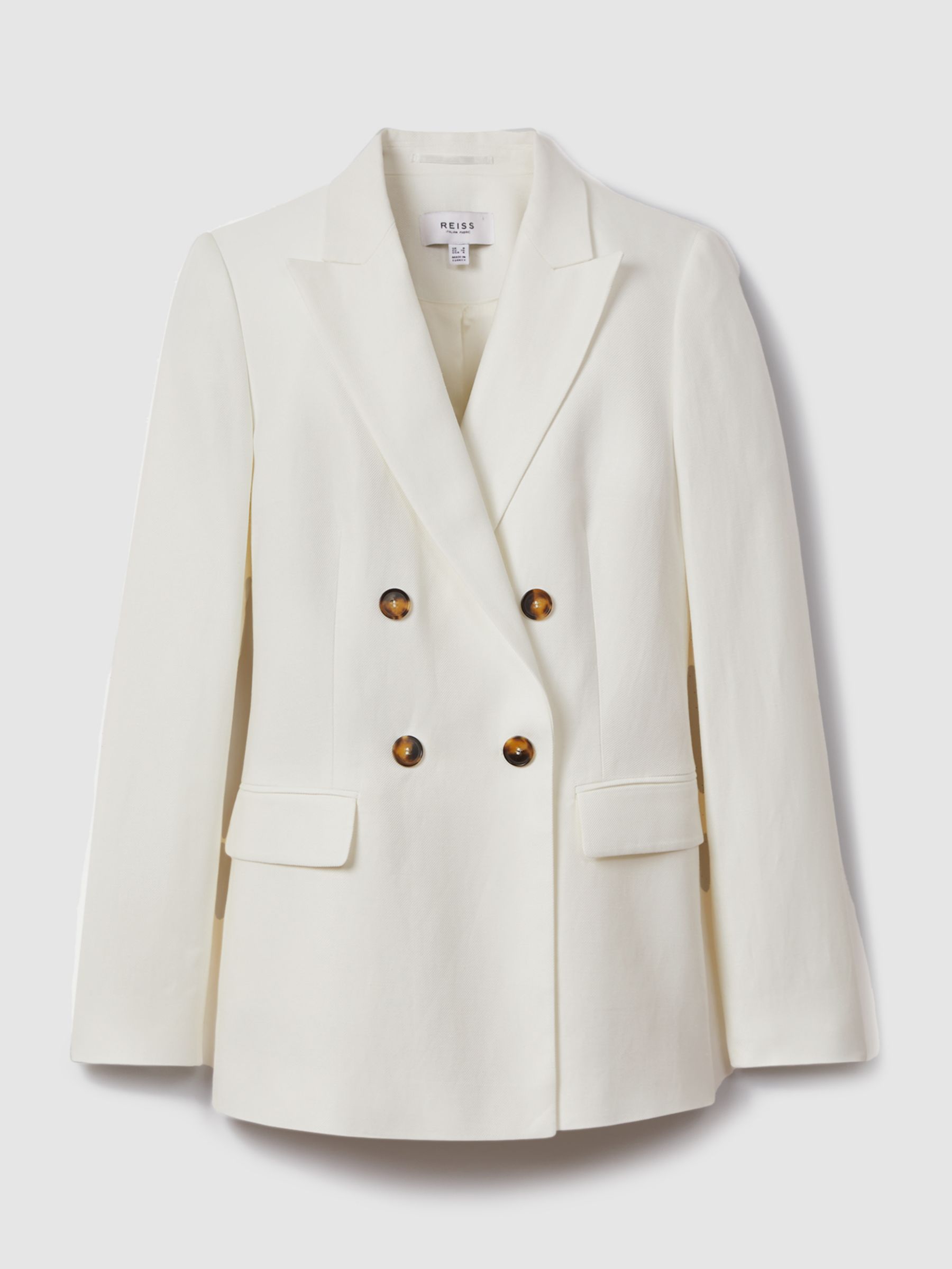 Buy Reiss Lori Linen Blend Double Breasted Blazer Online at johnlewis.com