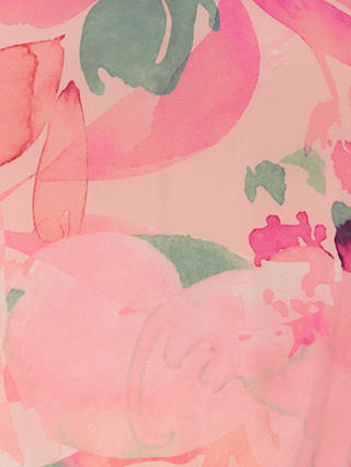 Adrianna Papell Floral Halter Midi Dress, Blush/Multi