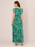 Adrianna Papell Floral Tiered Maxi Dress, Green/Multi, Green/Multi