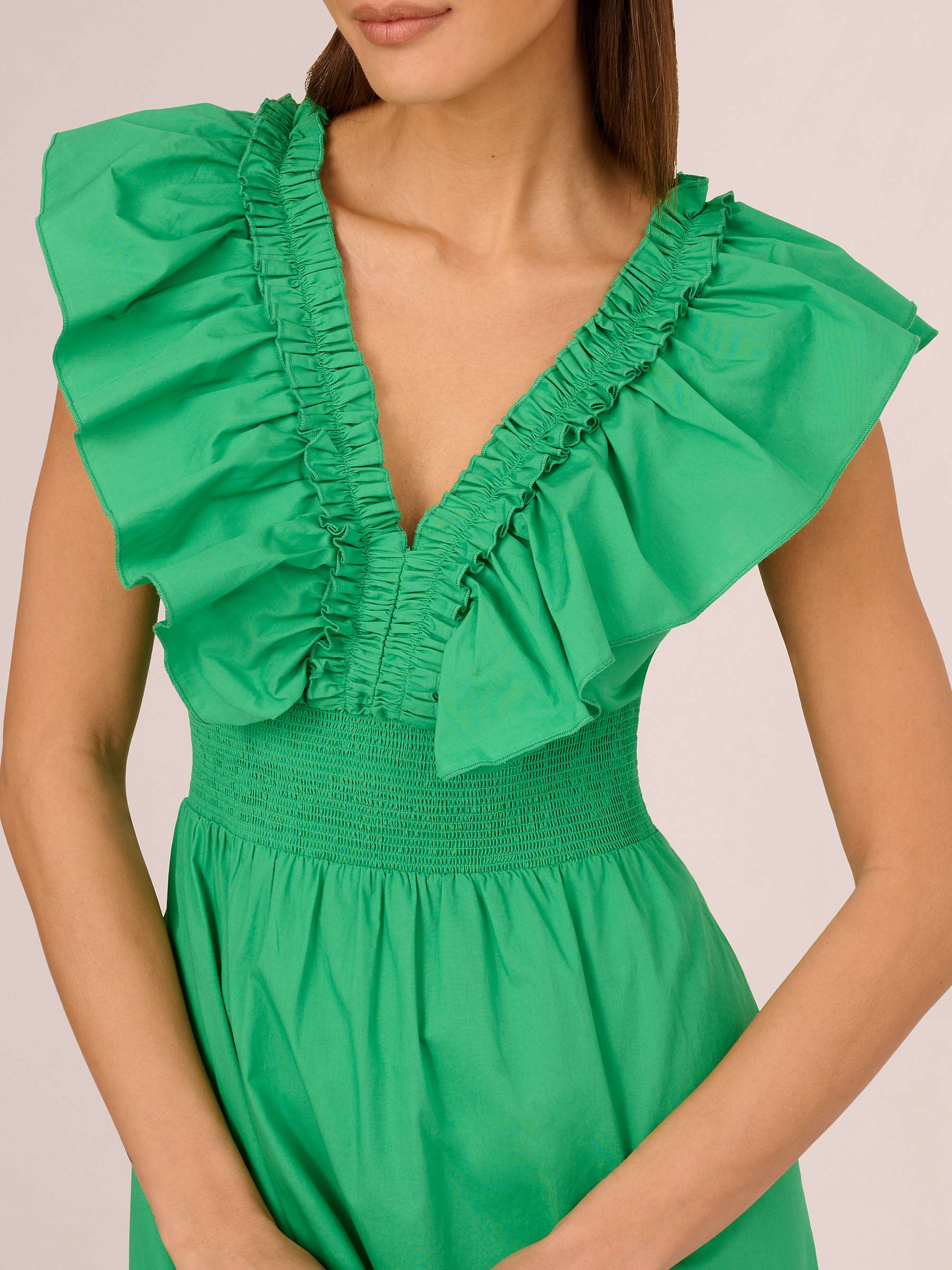 Buy Adrianna by Adrianna Papell Ruffle Front Tiered Maxi Dress, Green Online at johnlewis.com