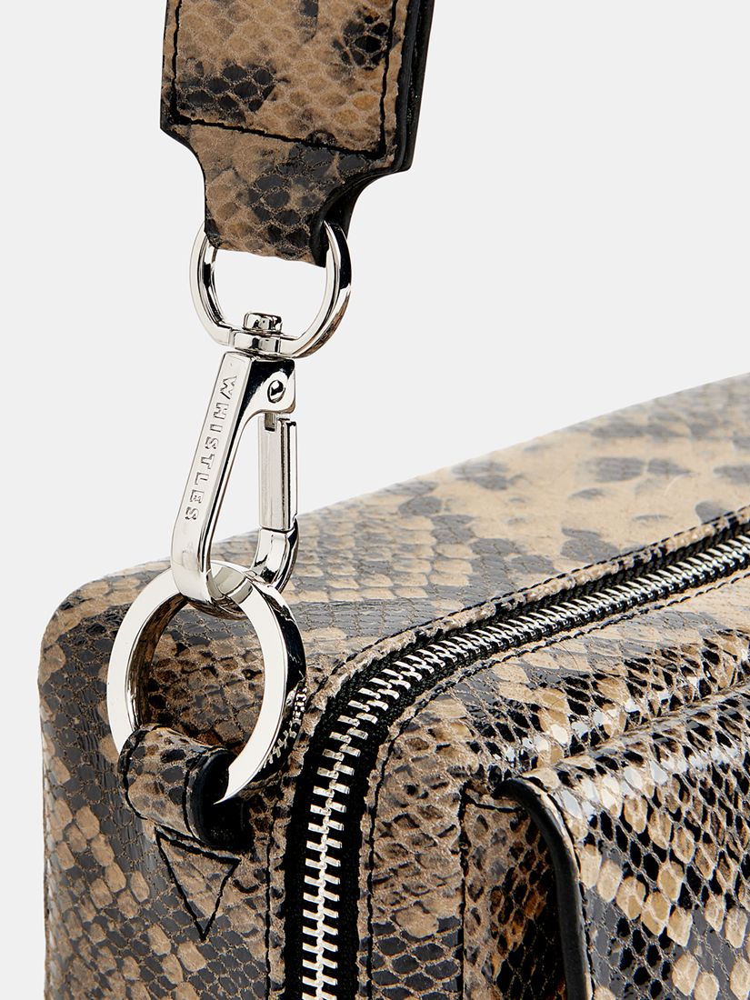 Buy Whistles Bibi Snake Print Leather Crossbody Bag, Multi Online at johnlewis.com