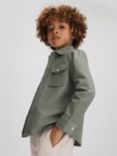 Reiss Kids' Thomas Brushed Cotton Patch Pocket Overshirt