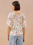 Albaray Buttercup Pressed Floral Top, Cream, Cream