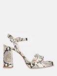 Whistles Addie Snakeskin Effect Leather Platform Sandals, Multi