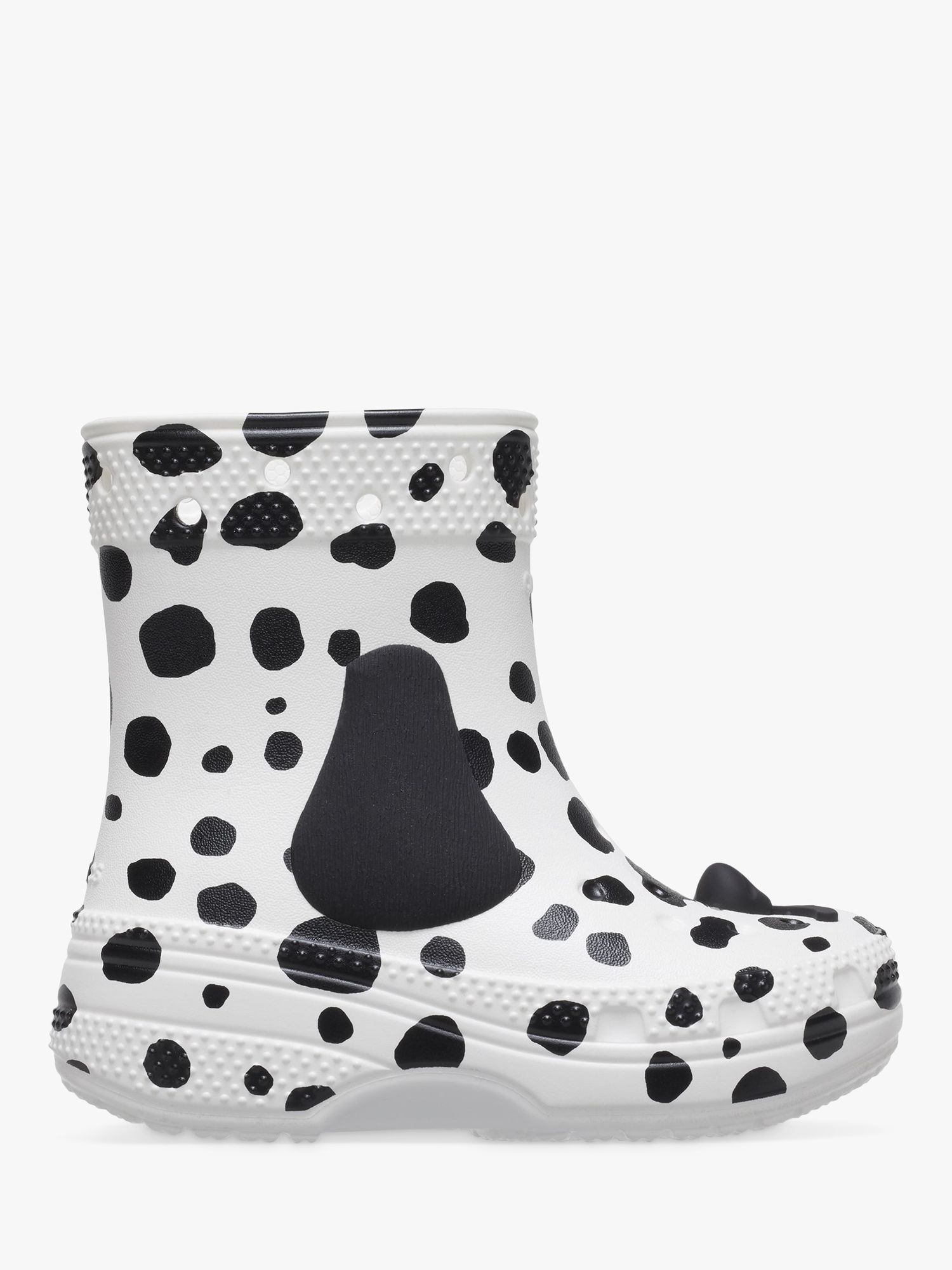 Crocs Kids' Classic Dalmatian Wellington Boots, White/Black, 10 Jnr