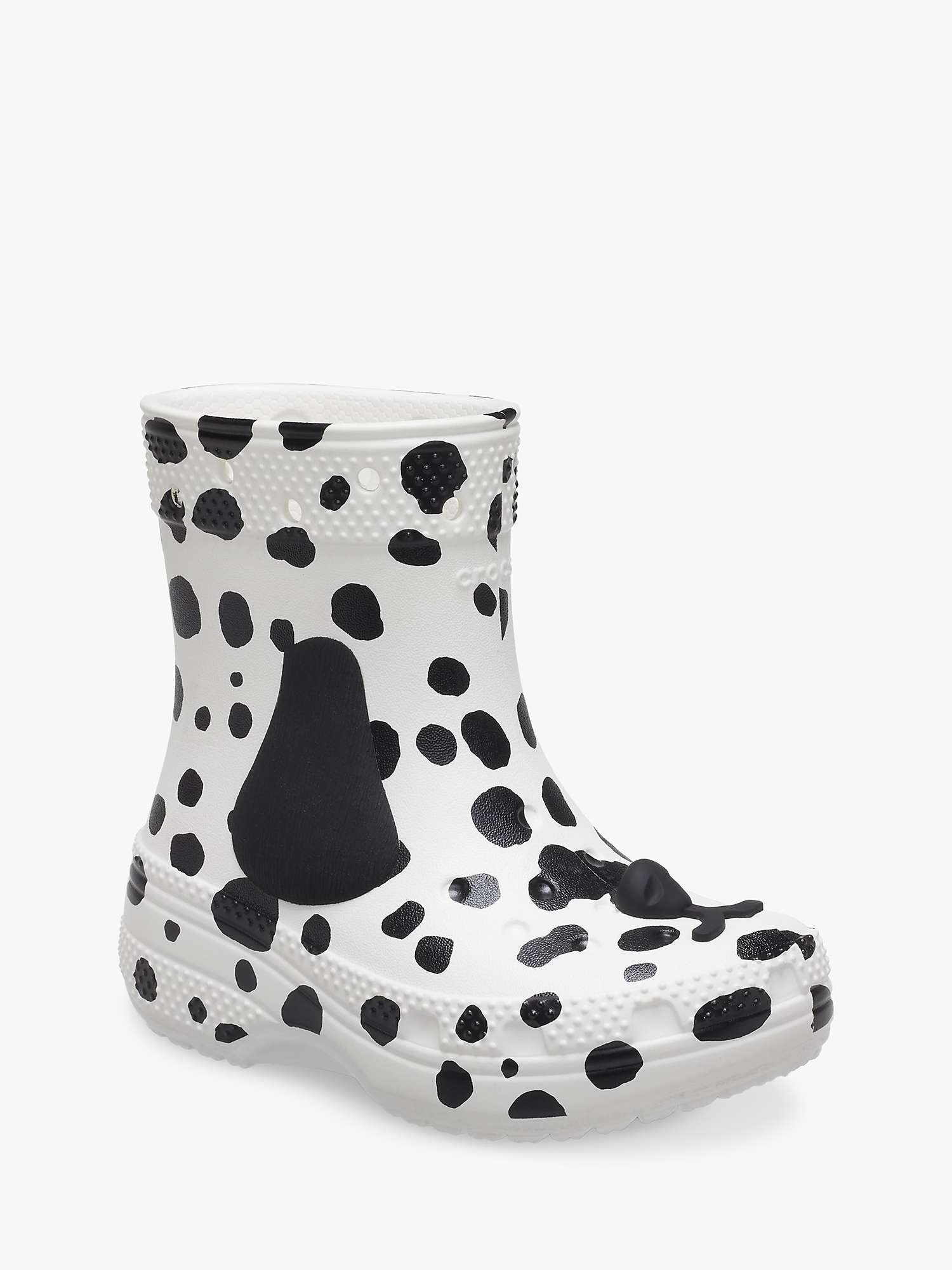 Buy Crocs Kids' Classic Dalmatian Wellington Boots, White/Black Online at johnlewis.com