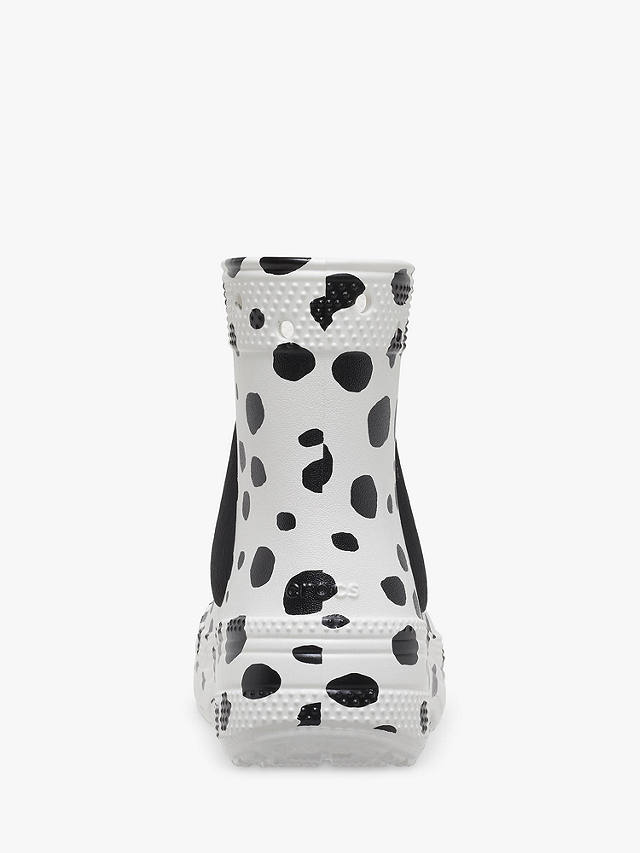 Crocs Kids' Classic Dalmatian Wellington Boots, White/Black