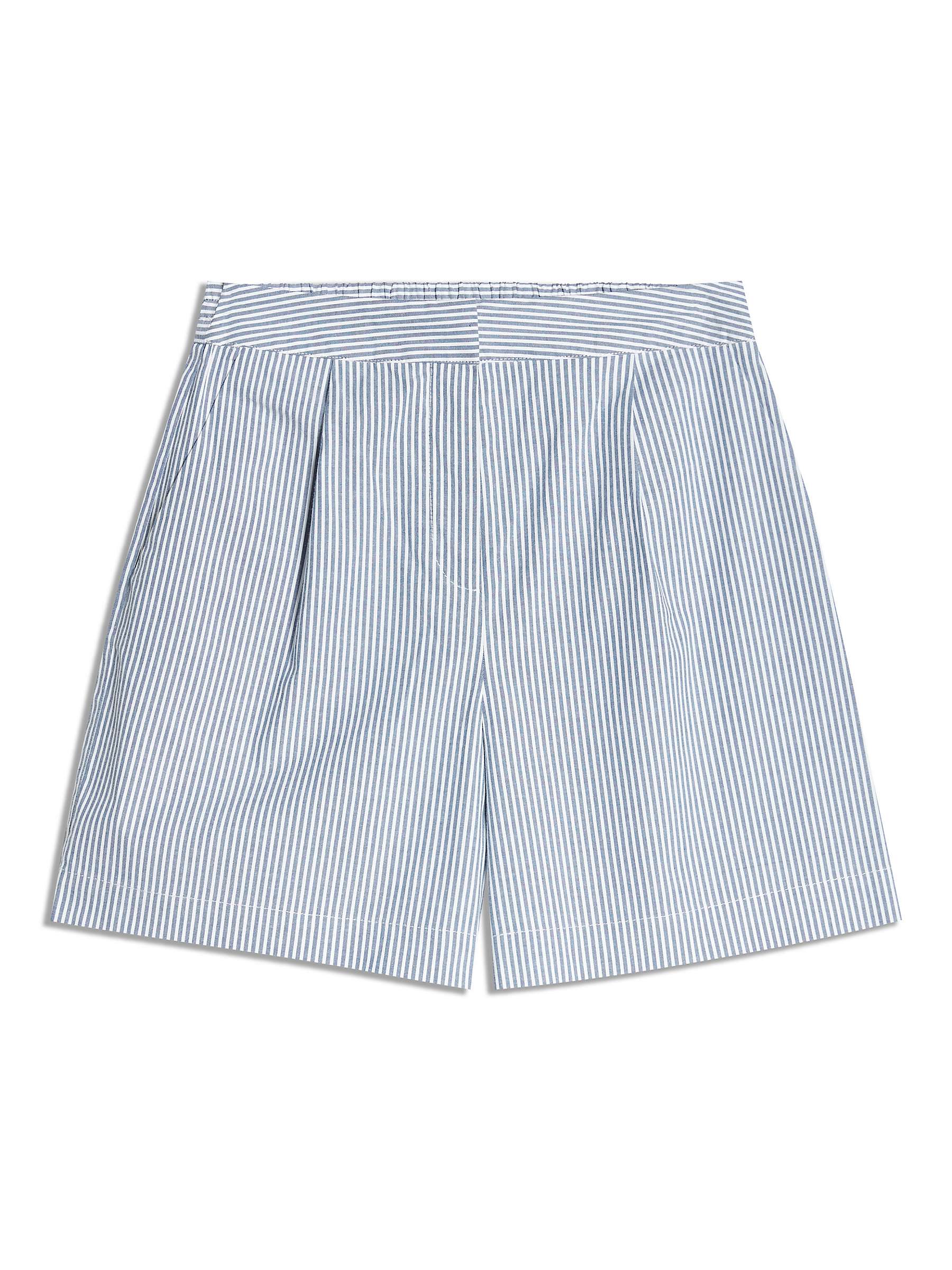 Buy Albaray Ticking Stripe Organic Cotton Shorts, Blue Online at johnlewis.com