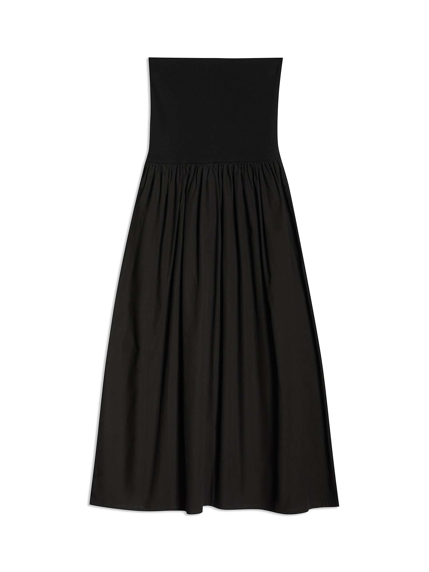 Buy Albaray Woven Mix Bandeau Midi Dress, Black Online at johnlewis.com