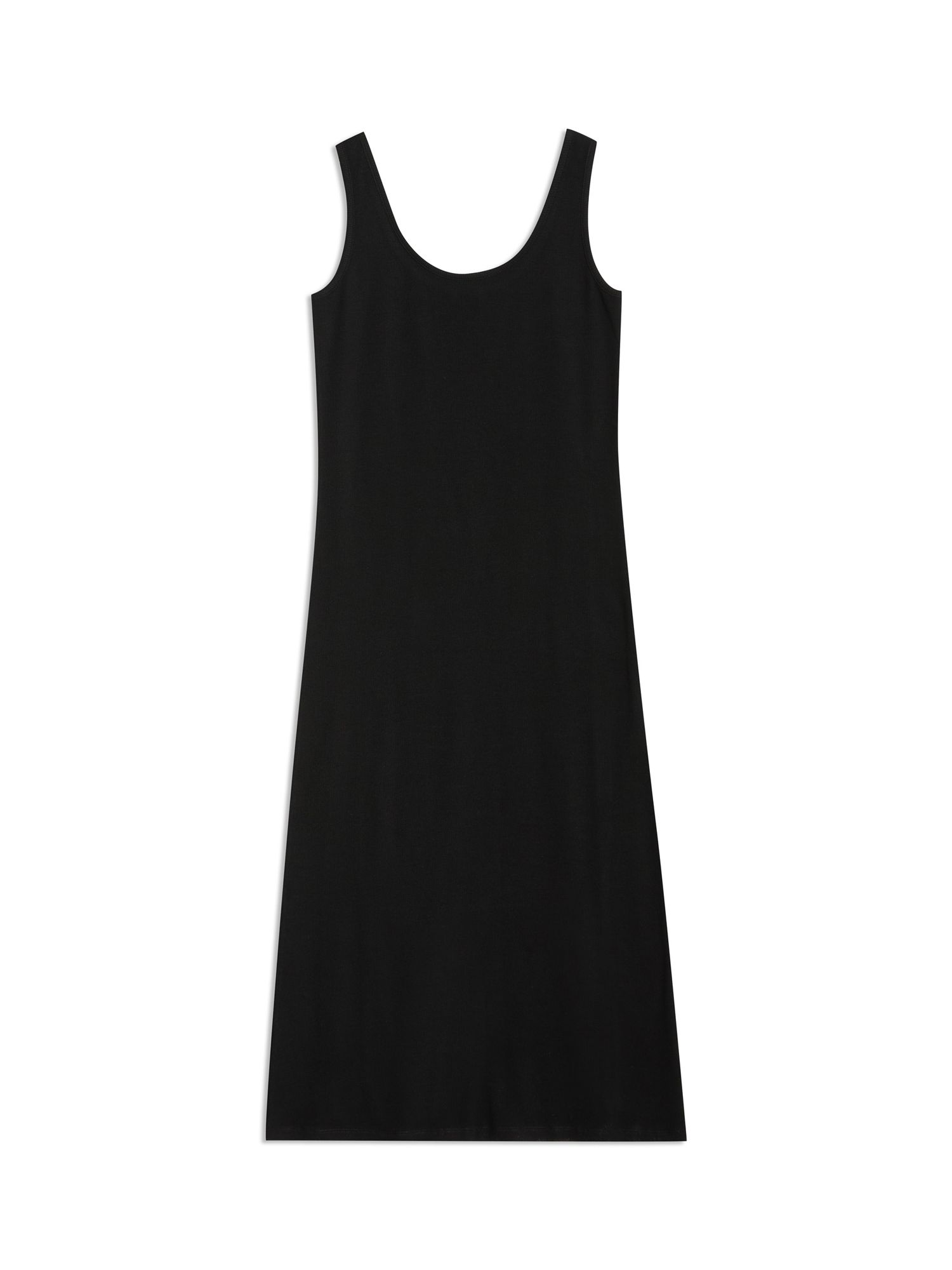 Albaray Jersey Rib Maxi Vest Dress, Black, 8