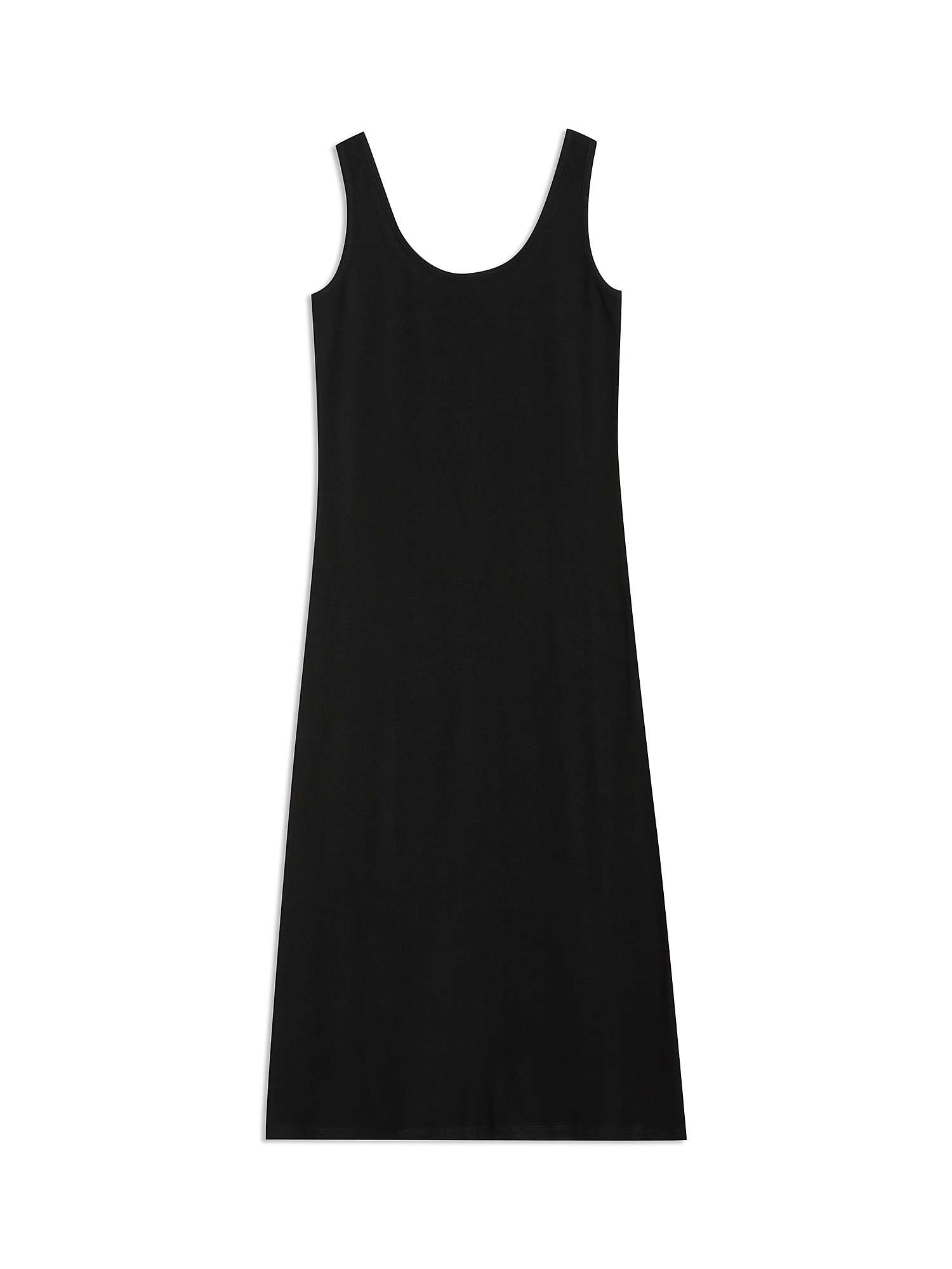 Buy Albaray Jersey Rib Maxi Vest Dress, Black Online at johnlewis.com