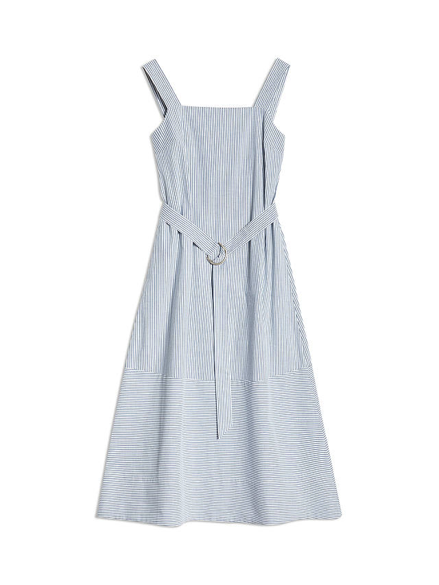 Albaray Ticking Stripe Organic Cotton Midi Dress, Blue