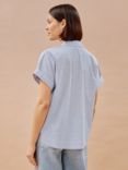 Albaray Ticking Stripe Boxy Shirt, Blue/White