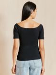 Albaray Ribbed Jersey Bardot Top