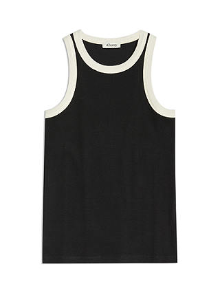 Albaray Crew Neck Contrast Trim Vest, Black/White